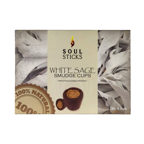 White Sage Incense Smudge Cups