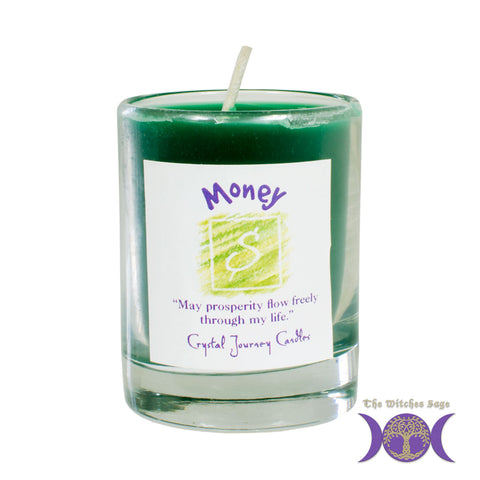 Soy Herbal Filled Votive Candle - Money