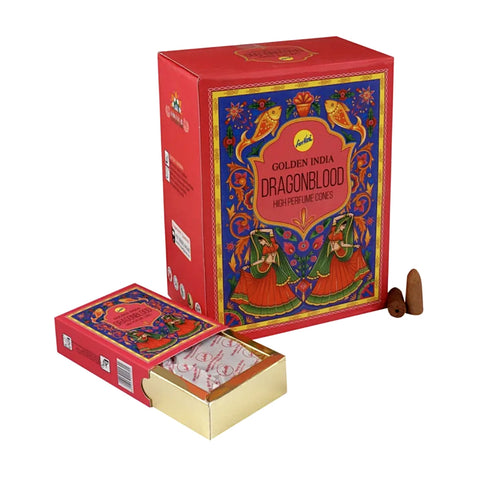 Sree Vani - Golden India Dragonblood Backflow Incense Cones