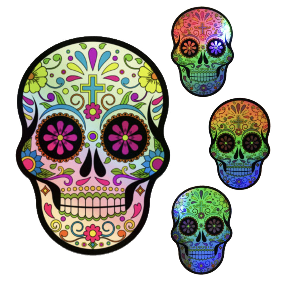 Sugar Skull Holographic Sticker