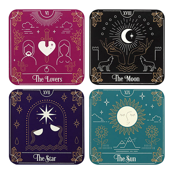 Tarot Card Coaster Set