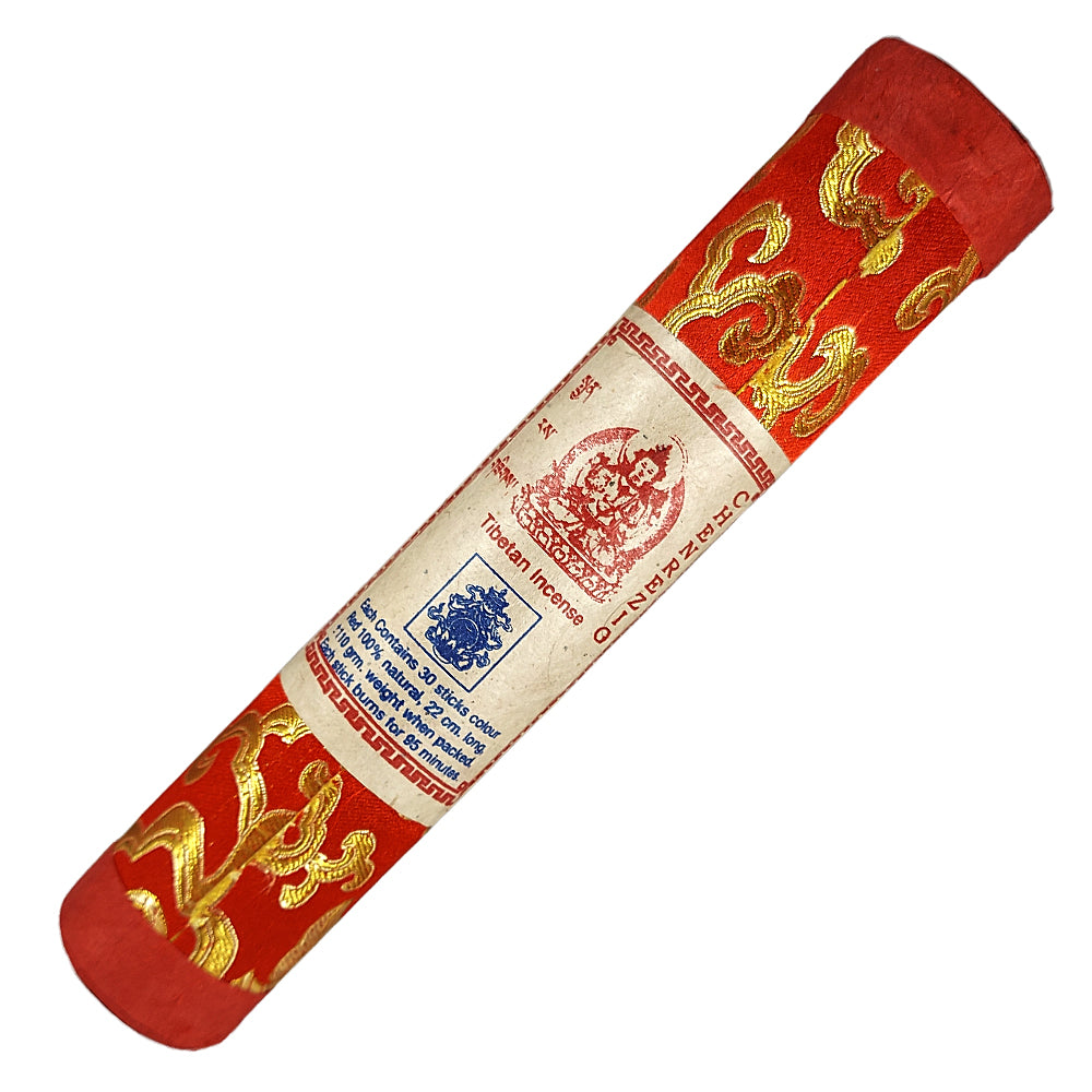 Tibetan Chenrezig - Red Brocade Tube Incense Sticks