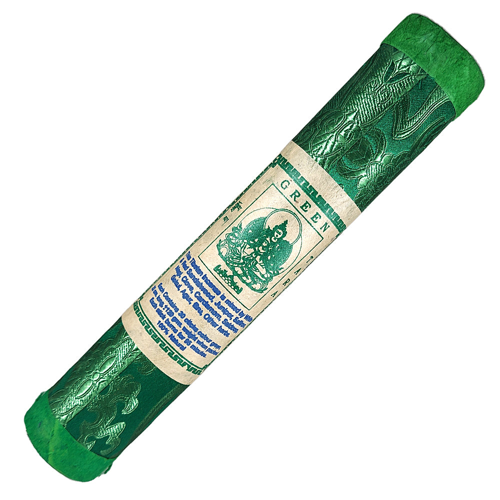 Tibetan Green Tara - Green Brocade Tube Incense Sticks