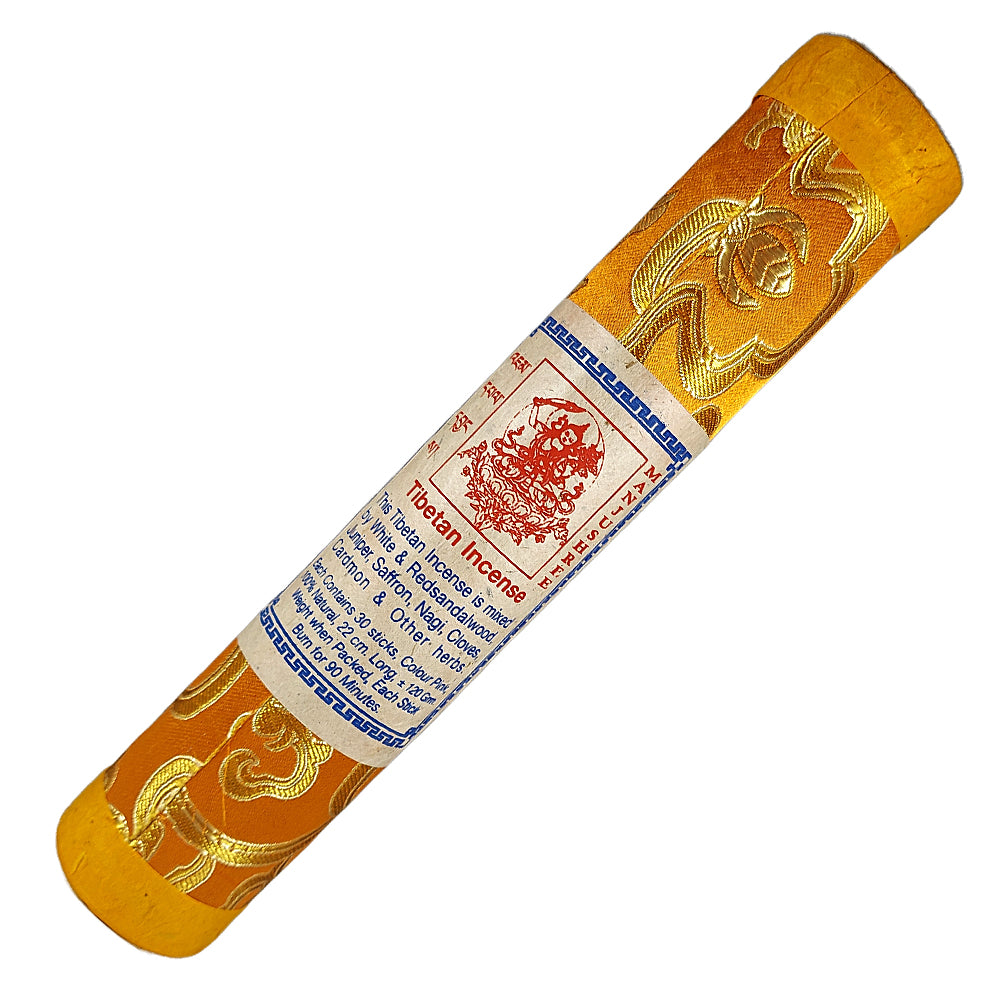 Tibetan Manjushree - Orange Brocade Tube Incense Sticks