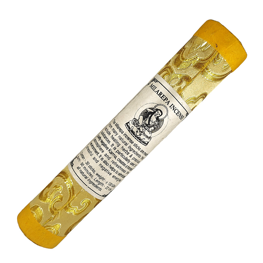 Tibetan Milarepa - Yellow Brocade Tube Incense Sticks