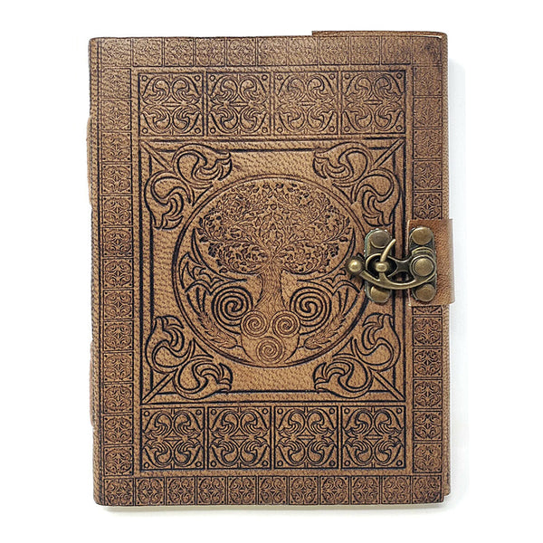Tree of Life with Celtic Knots Leather Journal