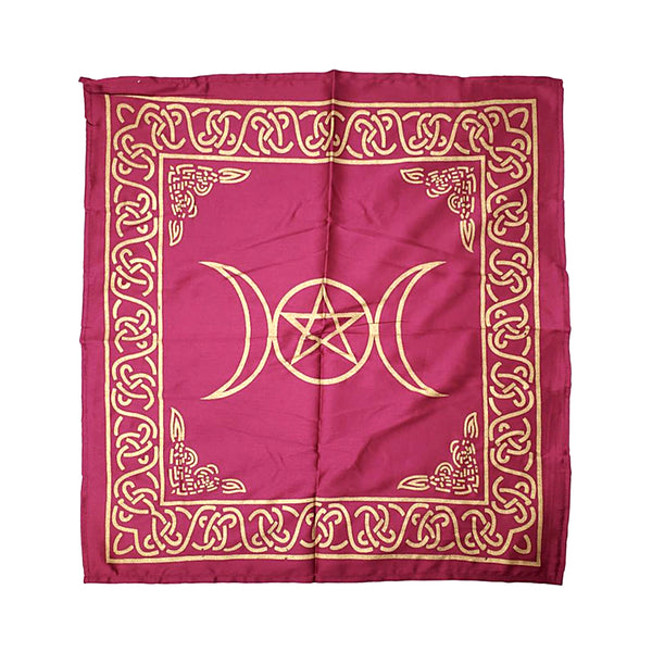 Pentacle Triple Moon Altar Cloth 21" x 21"