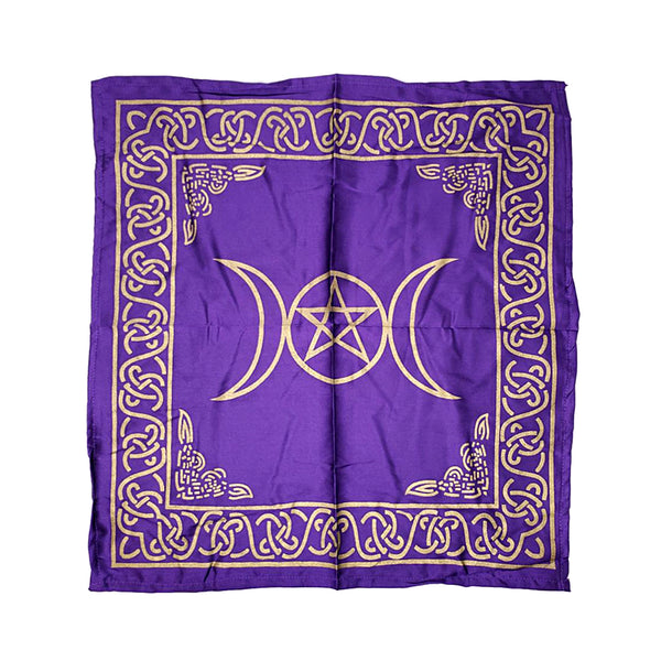 Pentacle Triple Moon Altar Cloth 21" x 21"