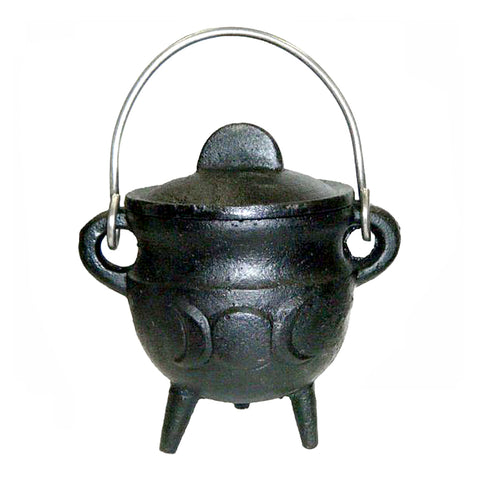 Cast Iron Cauldron - Triple Moon 4.5"