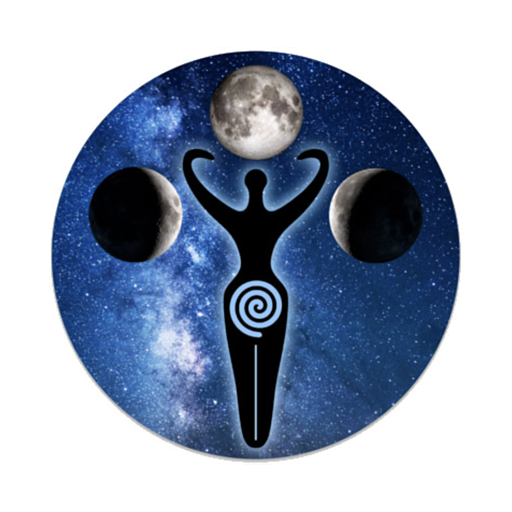 Triple Moon Goddess Sticker 4"