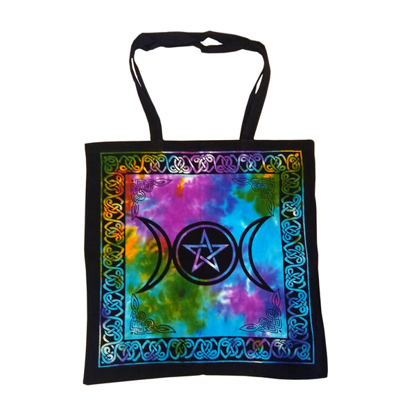 Triple Moon Pentacle Tote Bag