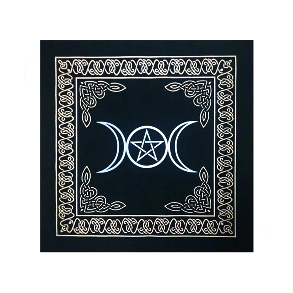 Triple Moon Pentagram Altar Cloth