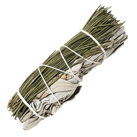 White Sage & Pine Smudge Stick 4"