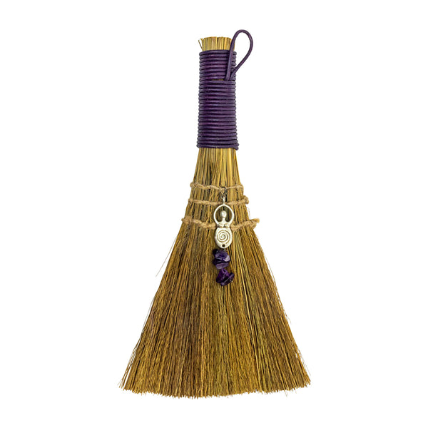 Mini Besom (Witch's Ritual Broom) Goddess w/ Amethyst – The Witches ...