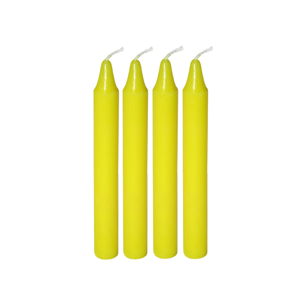 Mini Ritual Candle - Yellow (Set of 4)